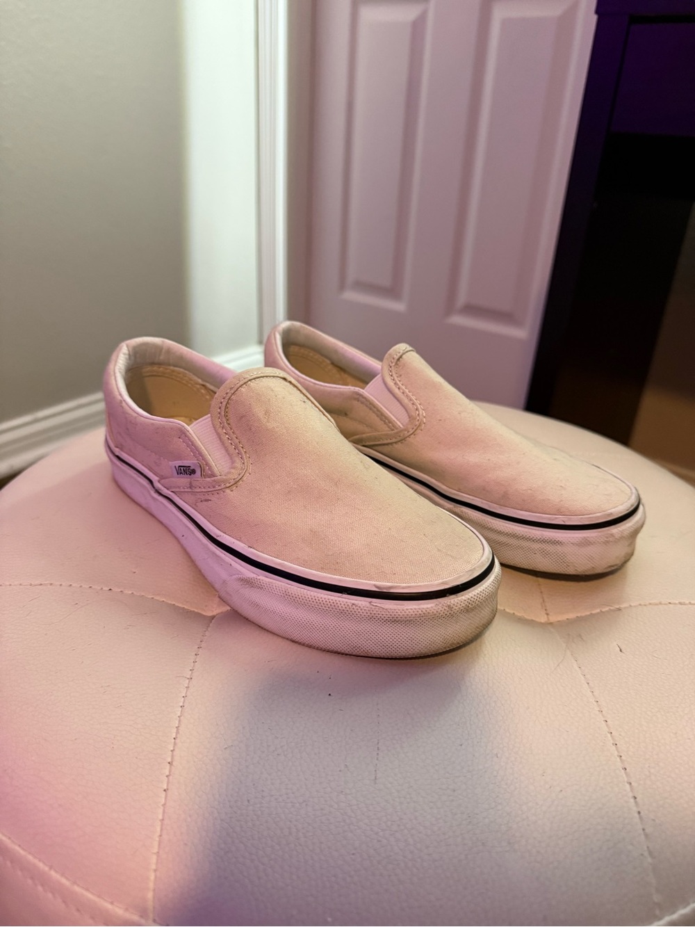 Vans Slip-On Shoes in Off-White